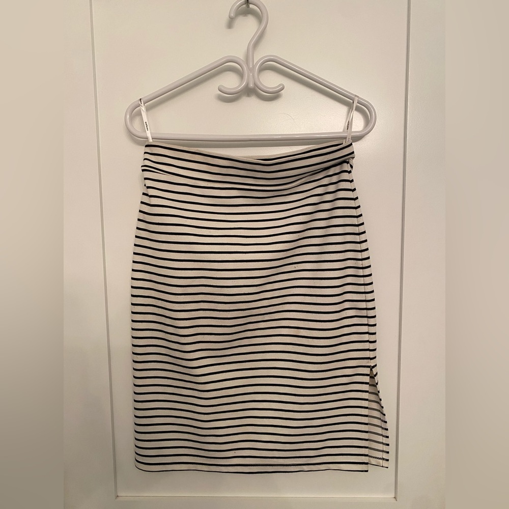 Knee Length, Stretchy, Striped skirt